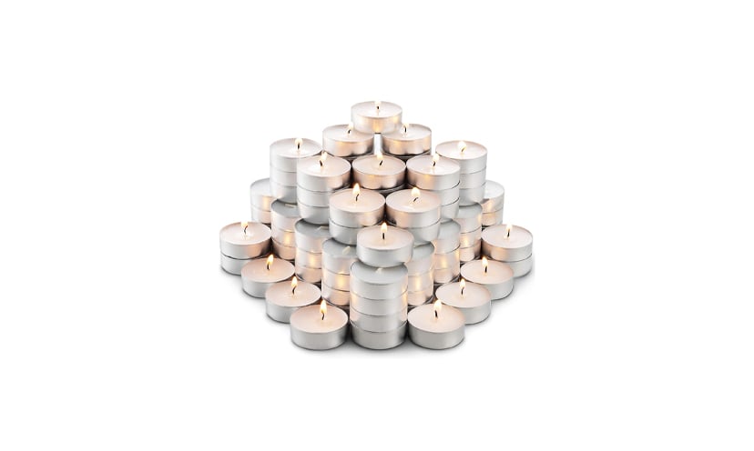 Save 30% on a 100-Count Pack of Tealight Candles!