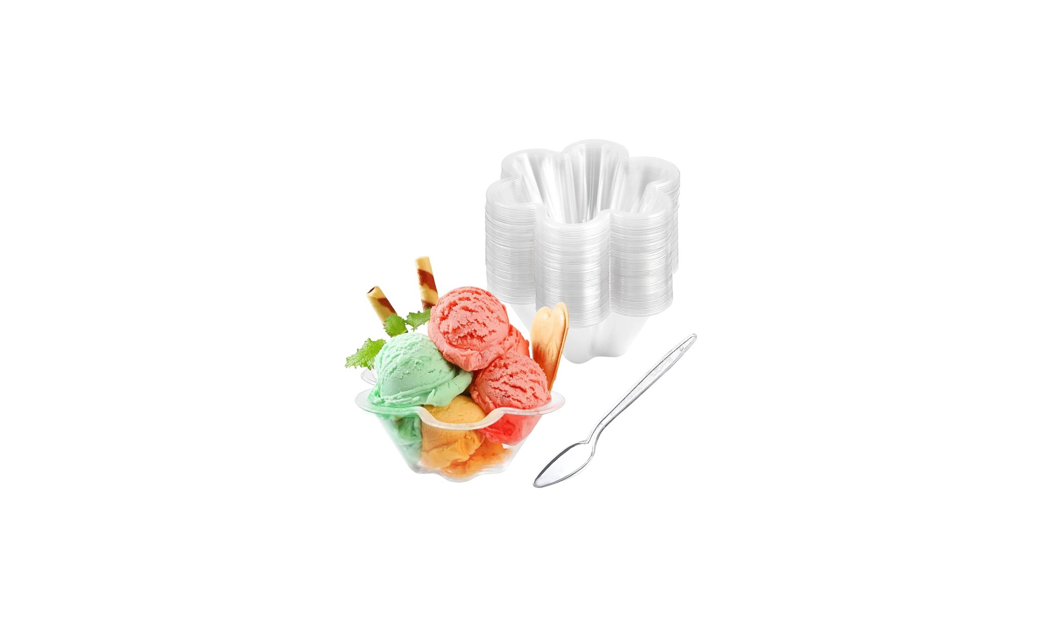 Save 38% on a 50-Pack of Novelty Ice Cream Cups with Spoons!