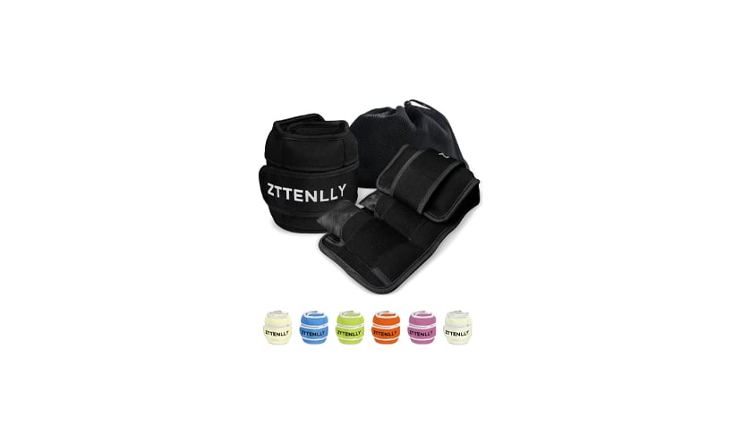 Save 40% on a Pair of Adjustable Five Pound Ankle Weights for Men, Women and Kids!