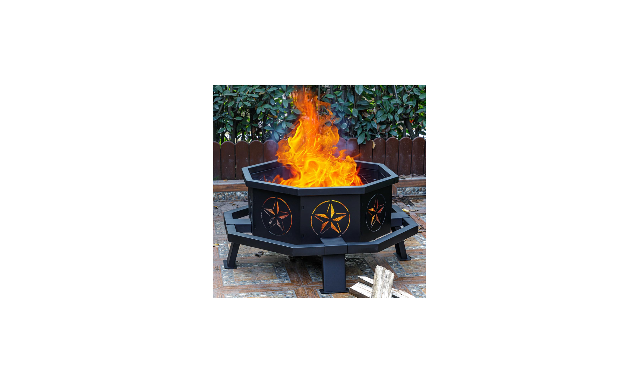 Save 46% on a Black Iron Octagon Fire Pit!