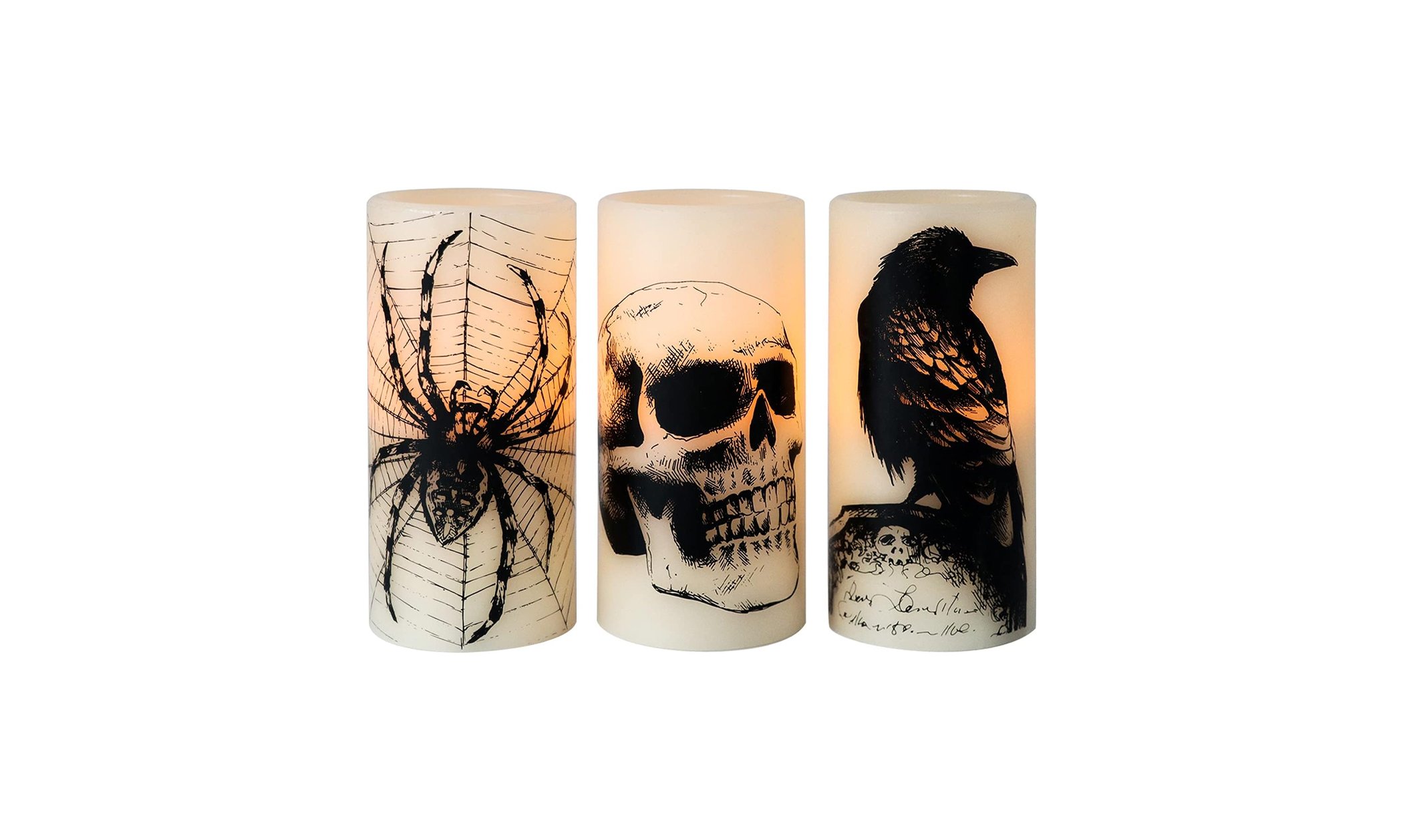 Save 50% on Eldnacele Halloween Flickering Candles with Skull!