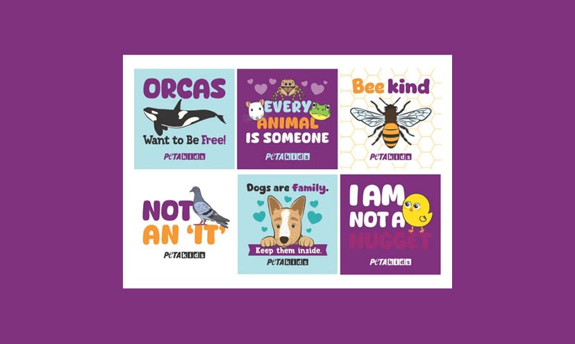 Claim Your FREE PETA Kids Stickers!