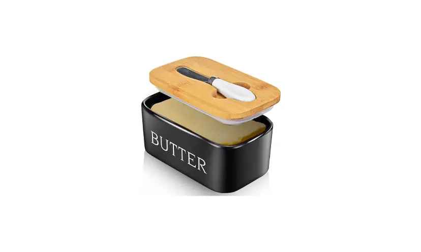 Save 33% on a Ceramic Butter Dish With Lid and Butter Knife!