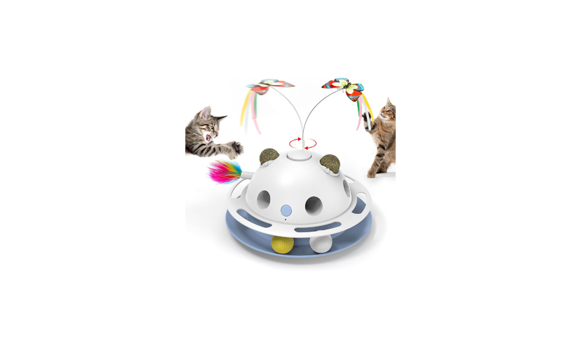 Save 50% on a 4-in-1 Interactive Cat Toy!