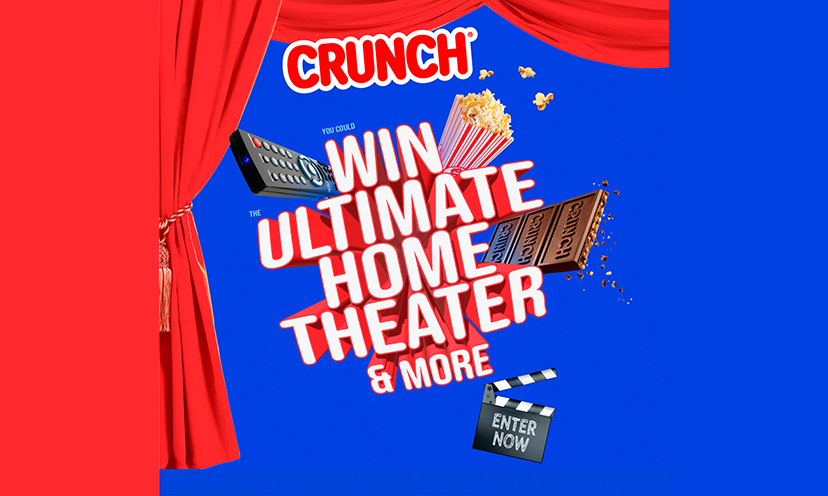 Enter for a Chance to Win an 85″ TV, Sound Bar, $2,000 Gift Card, Popcorn Machine and Twelve Boxes of Buncha Crunch!