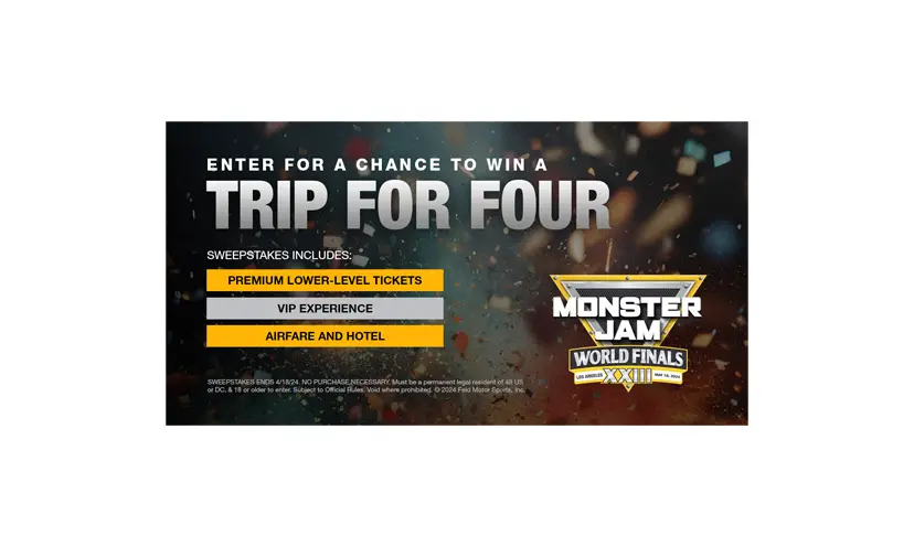 Enter for a Chance to Win a Trip for Four to Monster Jam 2024!