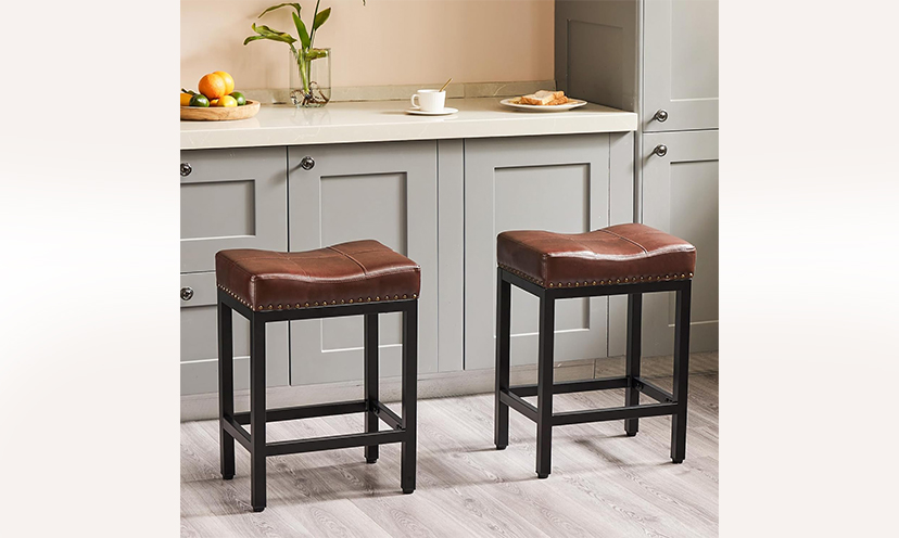 Save 30% on a Set of Two Saddle Style Bar Stools!