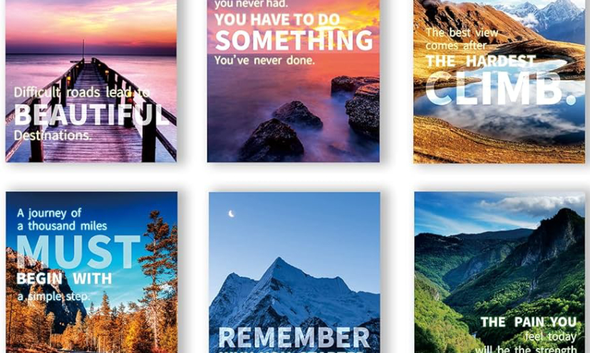 Save 30% on a Six Piece Set of Motivational Wall Art!