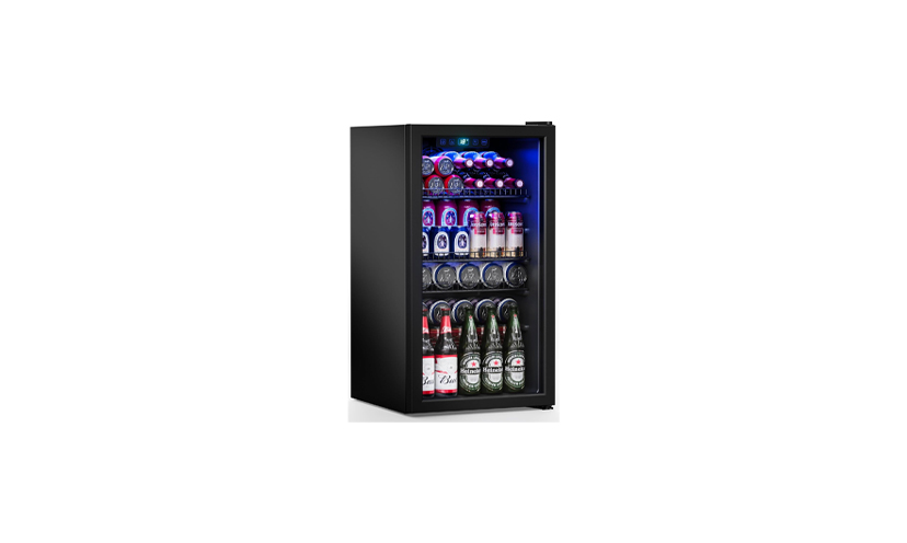 Save 33% on a Mini Beverage Refrigerator Cooler with Glass Front!