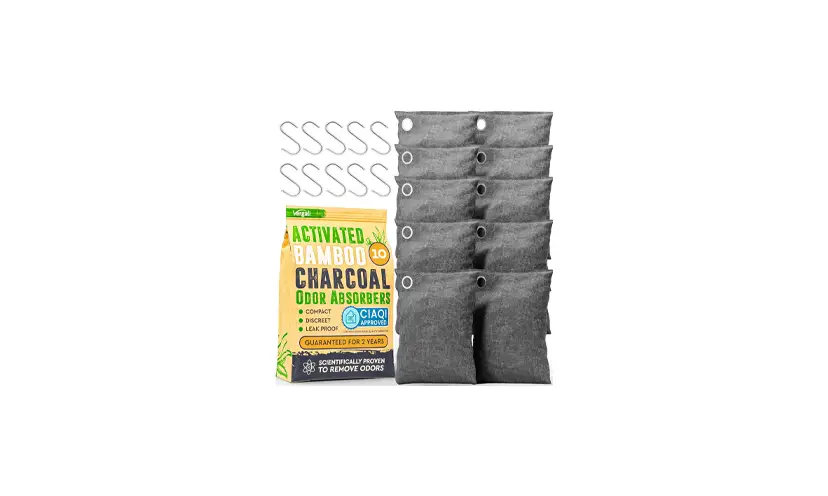 Save 37% on a 10-Pack of Bamboo and Charcoal Deodorizing Bags!