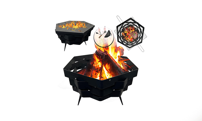 Save 39% on a Portable Fire Pit and Grill!