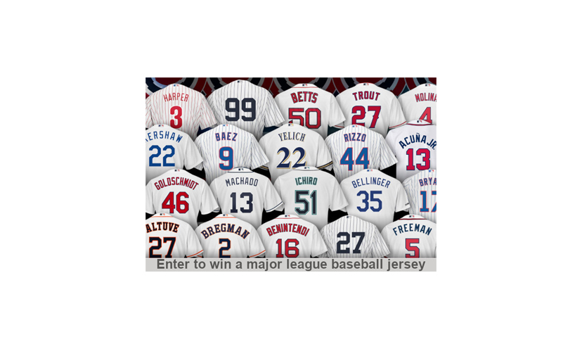 Enter for a Chance to Win a Major League Baseball Jersey!