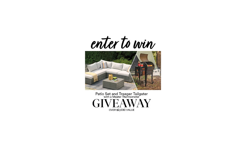 Enter for a Chance to Win a Patio Set and a Traeger Grill!