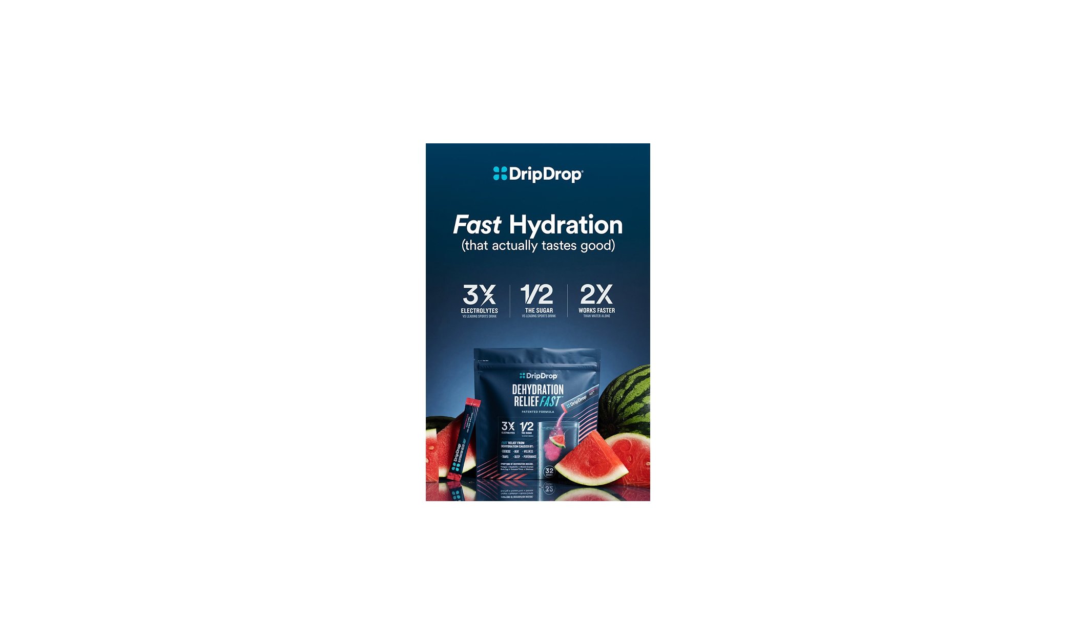 Claim Your FREE DripDrop Watermelon Hydration Relief Drink Mix Sample!