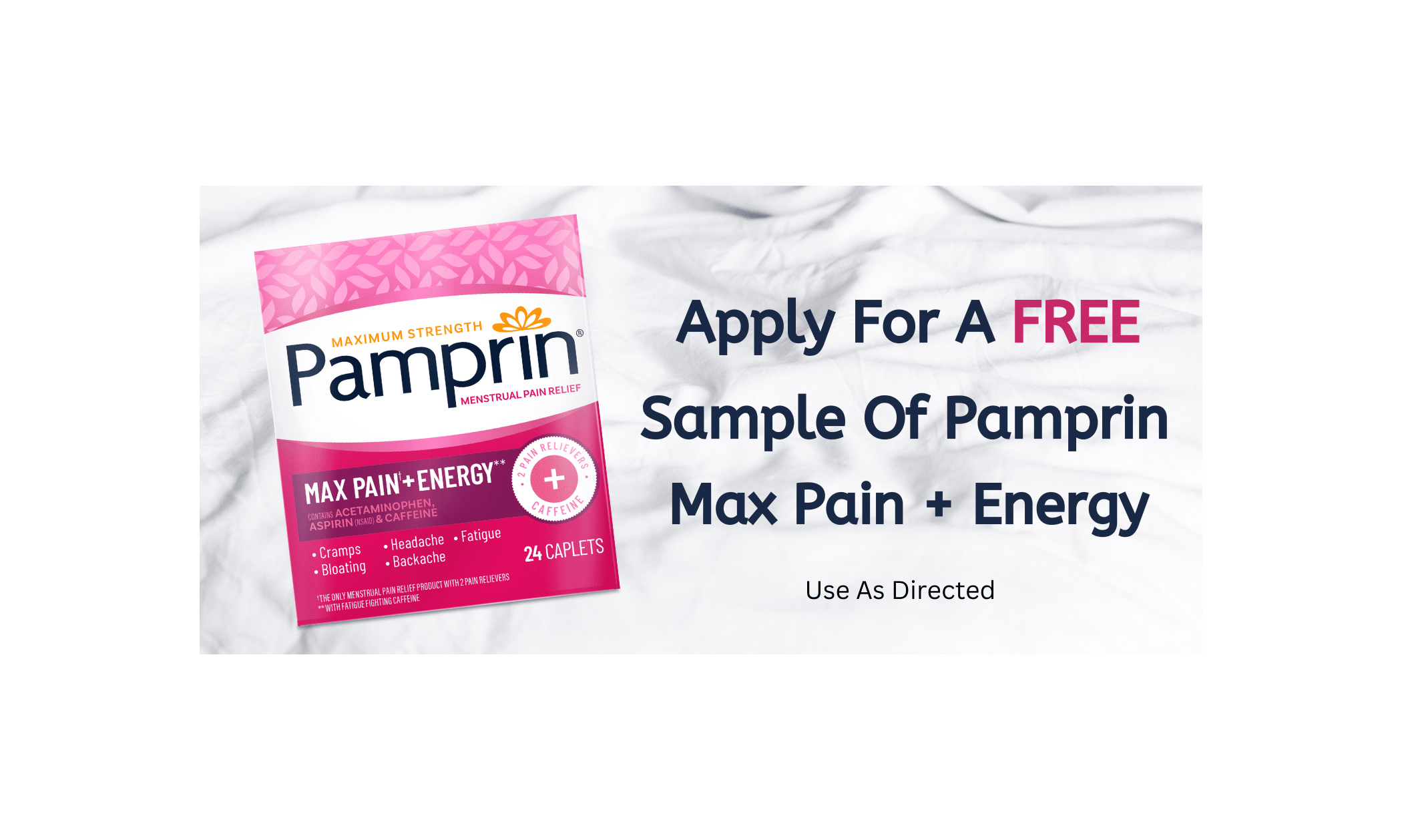 Claim Your FREE Pamprin Max Pain + Energy Sample!