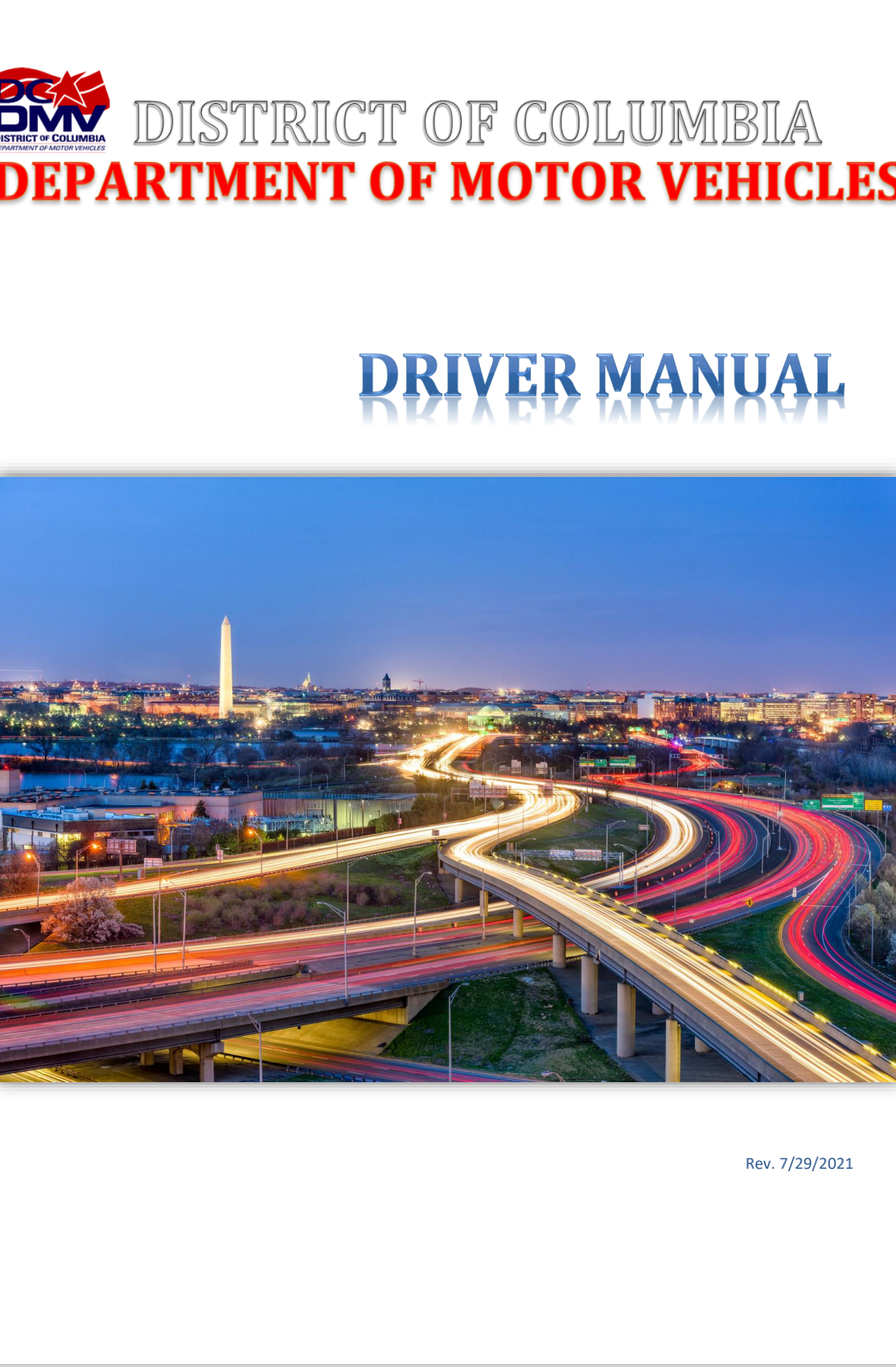 District of Columbia Driver's Handbook