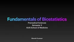 Fundamentals of Biostatistics