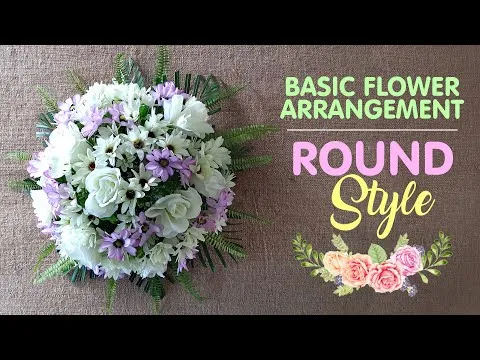 Round Style Basic Flower Arrangement for Beginners