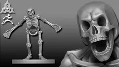 Sculpt a 3D printable Skeleton model in Zbrush