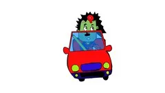 Simple Cartoon Drawing Course : a Kid driving a Car