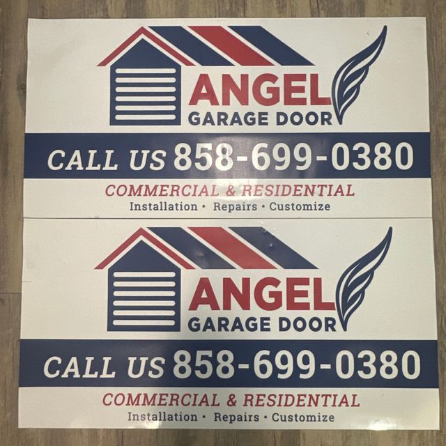 Angel garage door