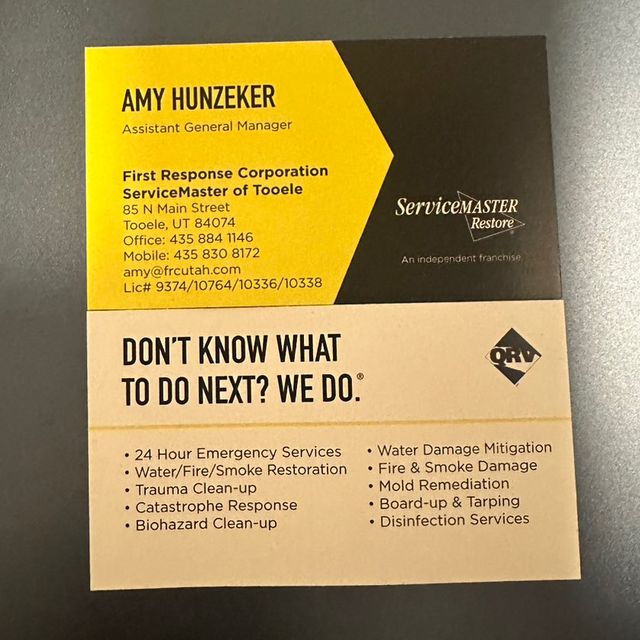 First Response Corporation DBA ServiceMaster