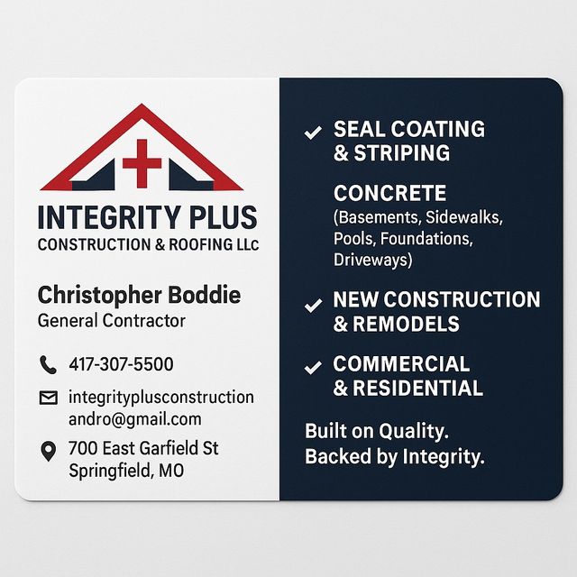 integrity plus construction & roofing LLC