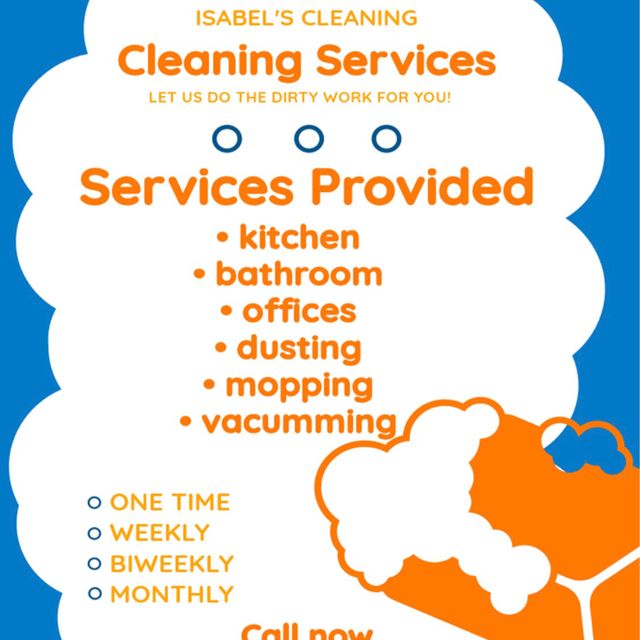Isabel’s cleaning